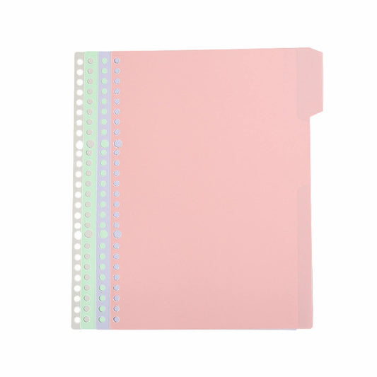 4Pcs/1Set- 4 Tab Binder Dividers with Tabs, Plastic Dividers for Ring Binder, Letter Size Binder Tabs for Organizing Office Home Files, Write and Erase Notebook/Page Dividers(multicoloredA5) Z1-A4