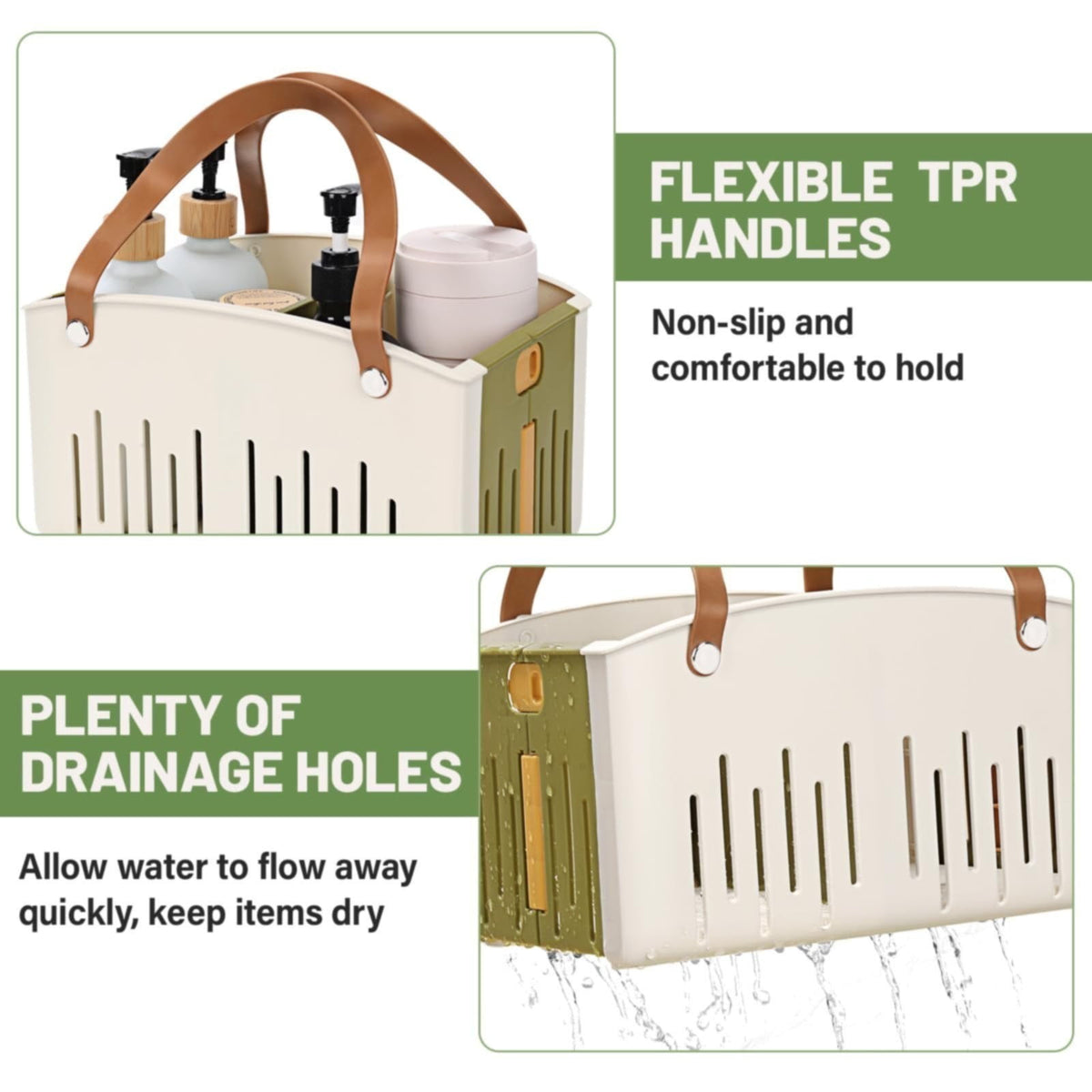 Cotton Woven Basket with PU Leather Handle, Clothes Toys Candy Gifts Cotton Rope Organizer, Living Room Basket Bathroom Shower Storage Laundry Basket, Dog Cat Bed, Fall Basket, 11.02x8.66x4.33 11.02" x 7.09" x 6.5" Green