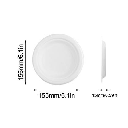 6 Inch Small Paper Plate,Disposable Paper Dessert Plates,Disposable Paper Plates, Small White Plates For Dessert, Cake, Appetizer,White Compostable Plates For Birthday Weddings Party,White 6" White-1pcs