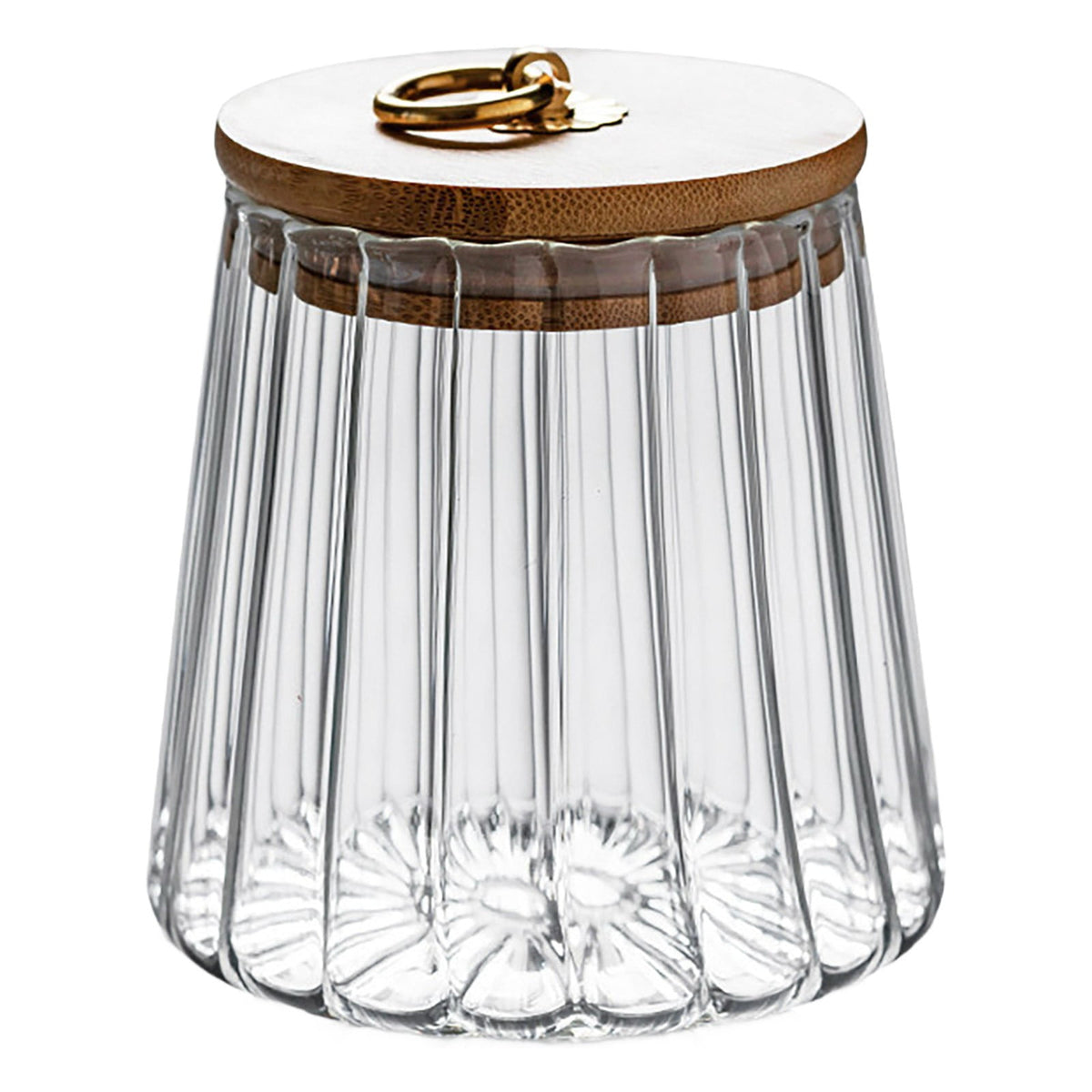 Sugar Containers With Bamboo Lids,Glass Coffee Canister Airtight Food Storage Jar With Lid, Candy Glass Canister Decorative Jars For Food Sugar Coffee Beans Tea, Coffee Bar Accessories A