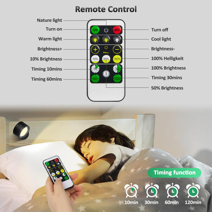 Night Light - Table Lamp - Bedside Lamp - Mood Lamp - Wireless Table Lamp - Rechargeable Lamp - LED Night Lamp - Touch Lamp - Dimmable Lamp - Desk Lamp - Mood Lighting - Portable Lamp - Bedroom Lamp - Modern Design - USB Rechargeable - Black - 1 Piece