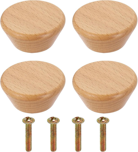 Furniture knobs - Drawer knobs - Cabinet knobs - Furniture handles - Kitchen handles - Door handles - Cabinet handles - Furniture fittings - Kitchen fittings - Handles - Beech wood - Wood - Wooden - Scandinavian - Round - Design - Natural - Beech - Set of