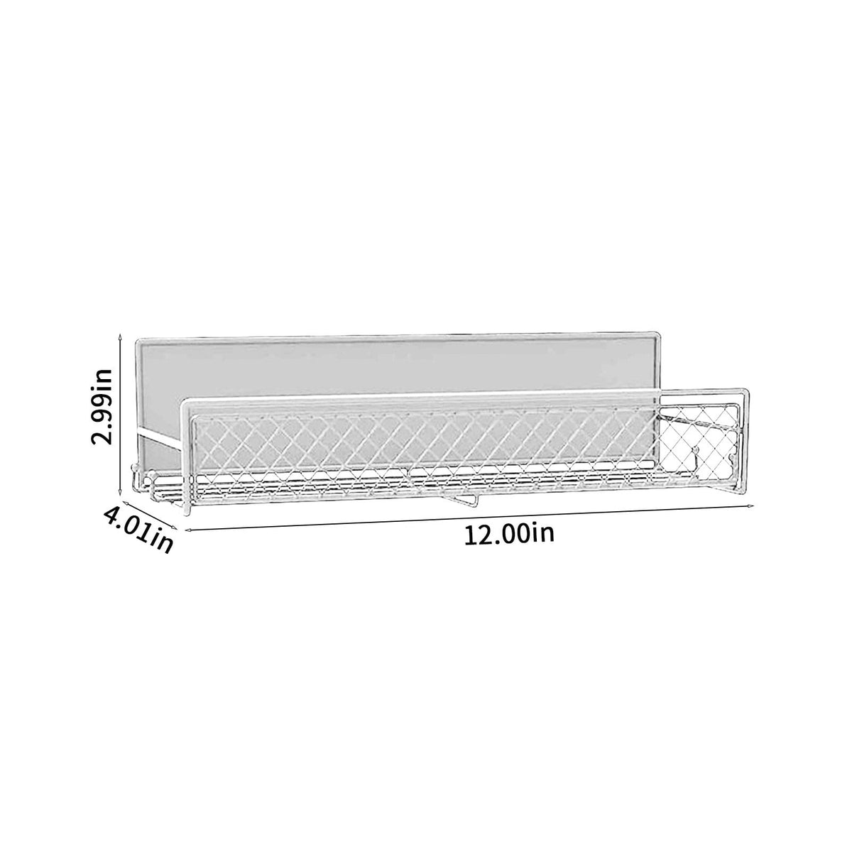Magnetic Spice Rack for Refrigerator, Metal Strong Magnet Shelf, Space Saving Spice Organizer, Home Kitchen Storage Rack, Movable Magnetic Basket for Fridge Microwave Washing Machines White