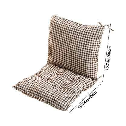 High Back Chair Cushions with Ties, 15.7" Indoor Outdoor Rocking Patio Chair Cushions, Non-skid No-Slip Onepiece Dining Chair Pad for Kitchen Dining Room Living Room Brown