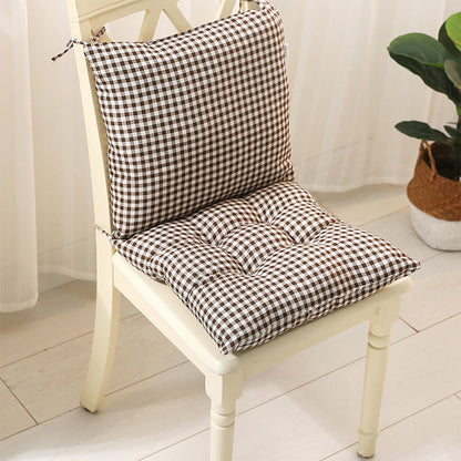 High Back Chair Cushions with Ties, 15.7" Indoor Outdoor Rocking Patio Chair Cushions, Non-skid No-Slip Onepiece Dining Chair Pad for Kitchen Dining Room Living Room Brown
