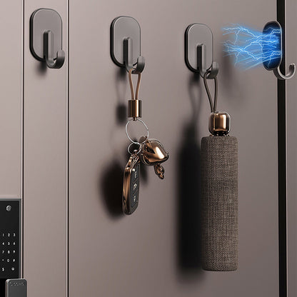 Darzheoy Magnetic Hook for Kitchen Refrigerator, Magnets Hooks Key Towel Storage Holder Bathroom Hangers, Strong Magnet Bar Hooks Storage Hanger Hanging Kitchen Utensil Black