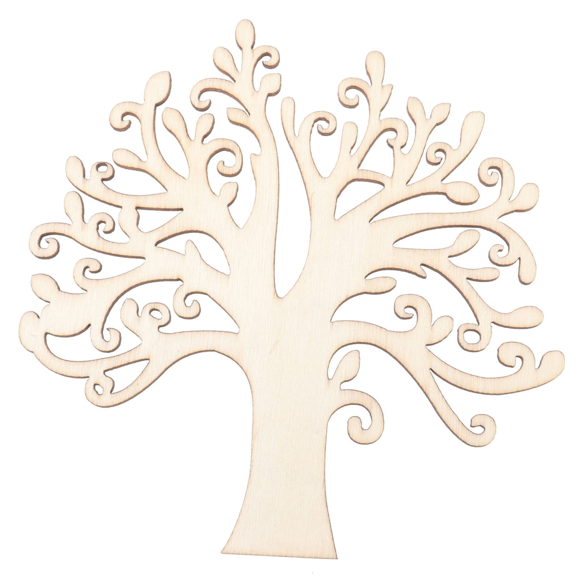 10pcs Family Tree Cutouts Craft, Unfinished Wood Tree Slices DIY Ornaments Decorative Hanging Wooden Chips for Wedding Party Crafts 4.9in