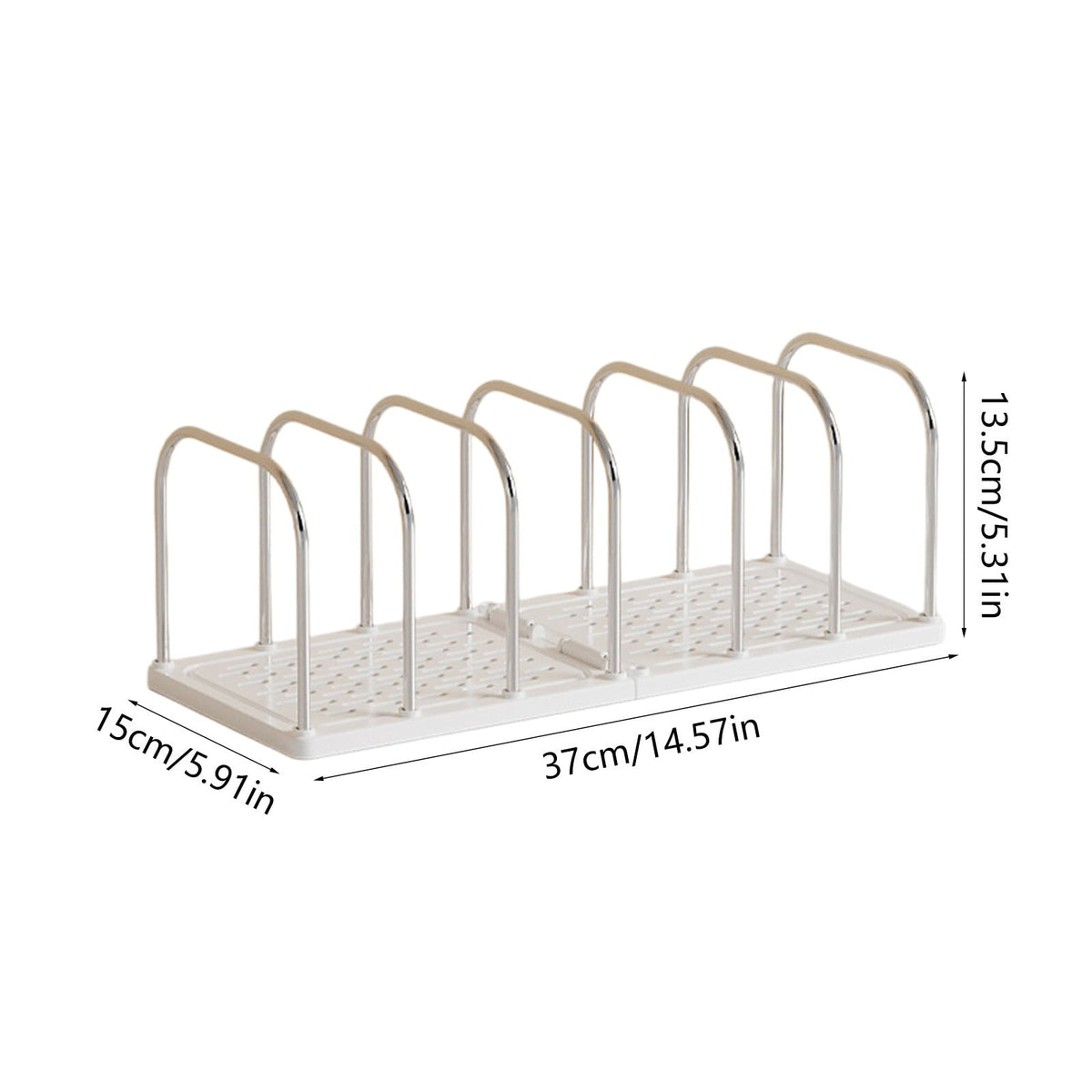 Chmadoxn Multi-Tier Desktop Bookshelf - Space-Saving Desk Organizer for Books, Files & Learning Supplies, Serviceable Storage Rack for Office, Study, or Home Use (Lightweight & Compact) 14.6×5.9×5.3 in White