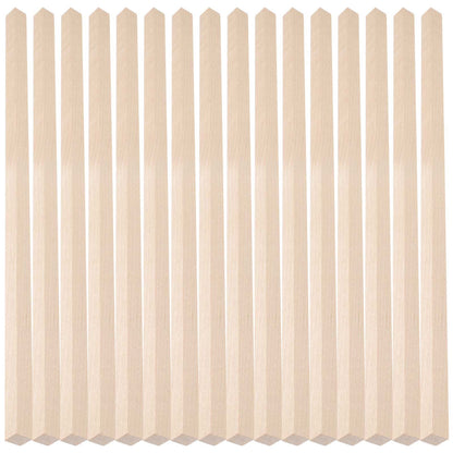 HOOWIFFY 20Pcs Beige Wooden Dowel 1.6X0.4X0.4In Square Dowels For