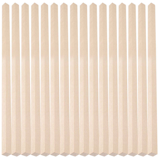 HOOWIFFY 20Pcs Beige Wooden Dowel 1.6X0.4X0.4In Square Dowels For