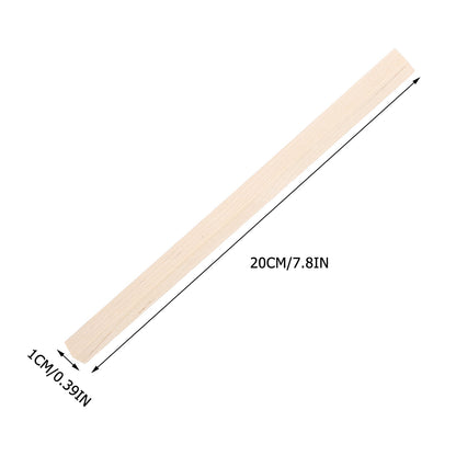 HOOWIFFY 20Pcs Beige Wooden Dowel 1.6X0.4X0.4In Square Dowels For