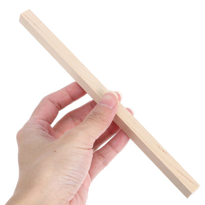 HOOWIFFY 20Pcs Beige Wooden Dowel 1.6X0.4X0.4In Square Dowels For