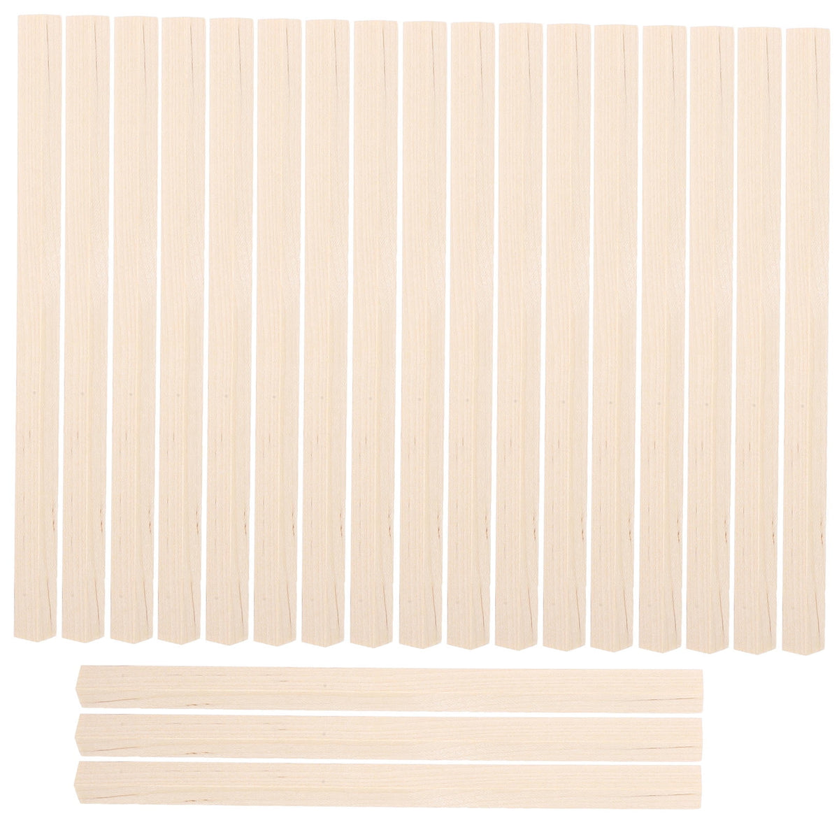 HOOWIFFY 20Pcs Beige Wooden Dowel 1.6X0.4X0.4In Square Dowels For