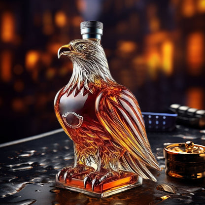 Darzheoy Wolf Whiskey Bottle, Funny Wolf Whiskey Bottle, 3D Wolf Shape Glass, Wine Decanter for Men Dad, Home Bar Dachshund Lover Decor C