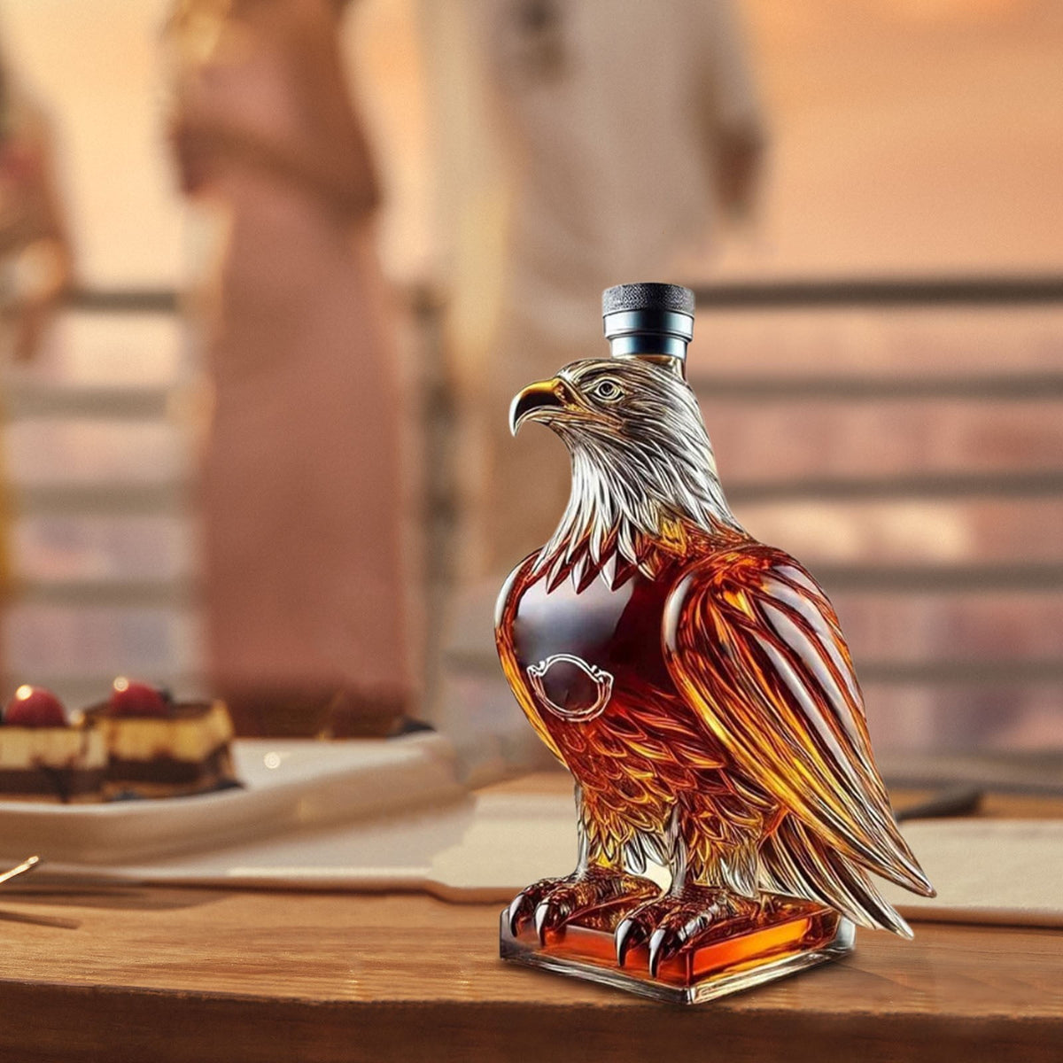 Darzheoy Wolf Whiskey Bottle, Funny Wolf Whiskey Bottle, 3D Wolf Shape Glass, Wine Decanter for Men Dad, Home Bar Dachshund Lover Decor C