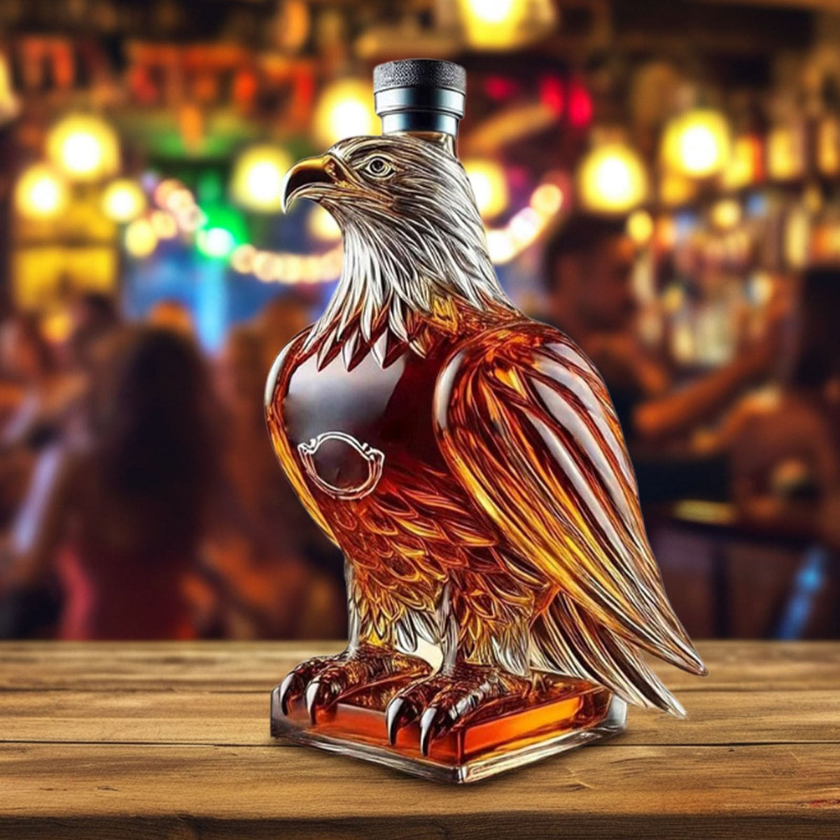 Darzheoy Wolf Whiskey Bottle, Funny Wolf Whiskey Bottle, 3D Wolf Shape Glass, Wine Decanter for Men Dad, Home Bar Dachshund Lover Decor C