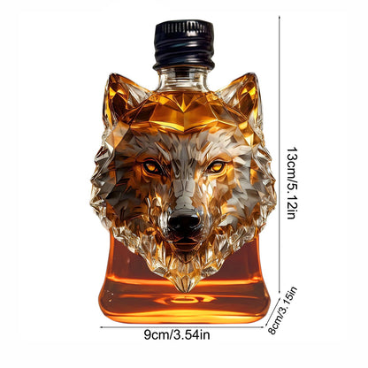Darzheoy Wolf Whiskey Bottle, Funny Wolf Whiskey Bottle, 3D Wolf Shape Glass, Wine Decanter for Men Dad, Home Bar Dachshund Lover Decor D