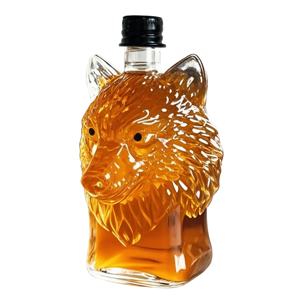 Darzheoy Wolf Whiskey Bottle, Funny Wolf Whiskey Bottle, 3D Wolf Shape Glass, Wine Decanter for Men Dad, Home Bar Dachshund Lover Decor E