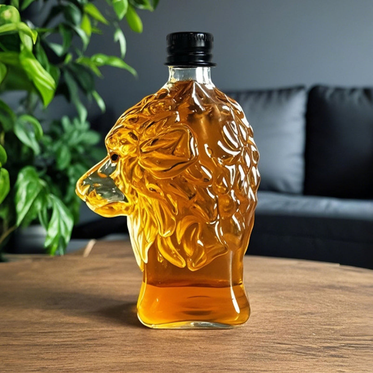 Darzheoy Wolf Whiskey Bottle, Funny Wolf Whiskey Bottle, 3D Wolf Shape Glass, Wine Decanter for Men Dad, Home Bar Dachshund Lover Decor E