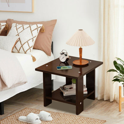 Kdkad Compact Multi-Functional Side Table, Small Accent End Table for Sofa, Bedside, Living Room & Apartment, Portable Tea Table Nightstand Black