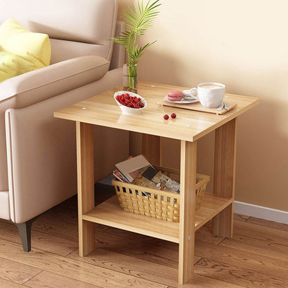 Kdkad Compact Multi-Functional Side Table, Small Accent End Table for Sofa, Bedside, Living Room & Apartment, Portable Tea Table Nightstand Brown