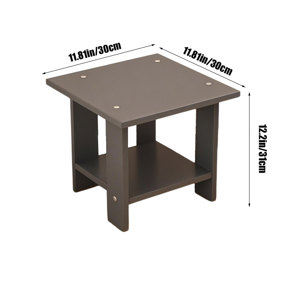 Kdkad Compact Multi-Functional Side Table, Small Accent End Table for Sofa, Bedside, Living Room & Apartment, Portable Tea Table Nightstand Gray