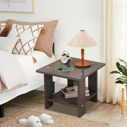 Kdkad Compact Multi-Functional Side Table, Small Accent End Table for Sofa, Bedside, Living Room & Apartment, Portable Tea Table Nightstand Gray