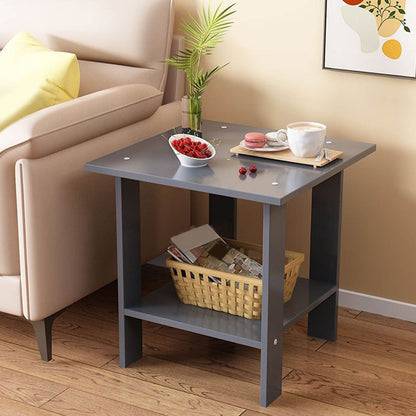 Kdkad Compact Multi-Functional Side Table, Small Accent End Table for Sofa, Bedside, Living Room & Apartment, Portable Tea Table Nightstand Gray