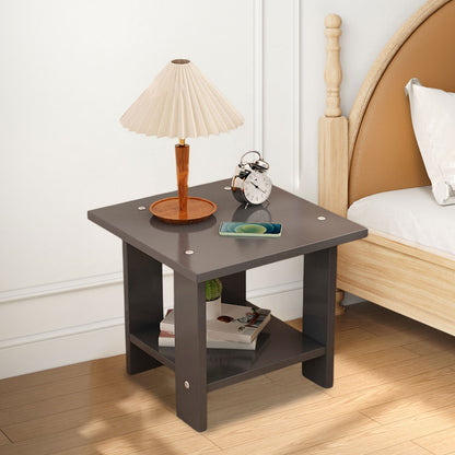 Kdkad Compact Multi-Functional Side Table, Small Accent End Table for Sofa, Bedside, Living Room & Apartment, Portable Tea Table Nightstand Gray