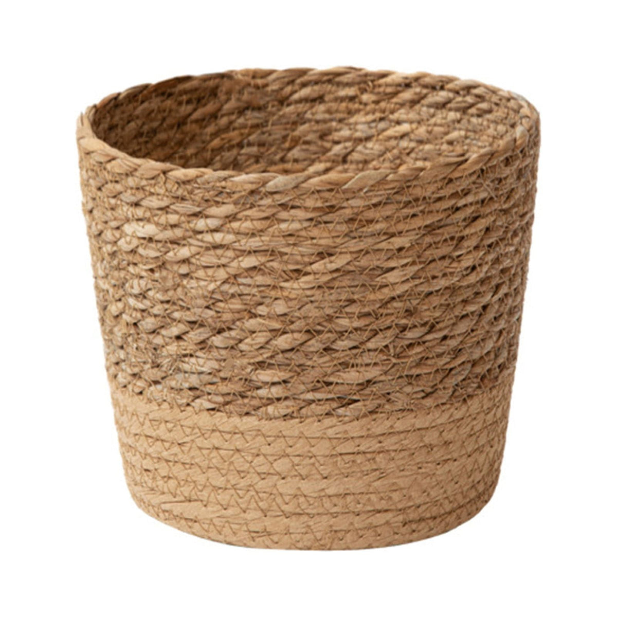 Darzheoy Woven Seagrass Plant Basket, Flower Pots Home Boho Decor, Storage Picnic Grocery Straw Bag for Plant Artificial Tree - 5.5"×8.7"×6.3 D