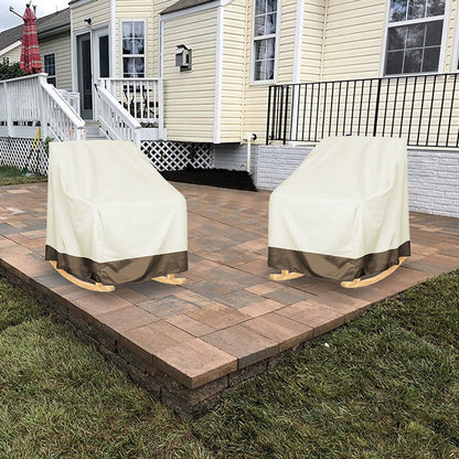 Kdkad Patio Benches Loveseat Covers, Heavy Duty Patio Deep Bench Loveseat Cover, Waterproof Outdoor Deep Sofa Cover, Lawn Patio Furniture Covers with Air Vent 39×32.7×27.6 in Beige