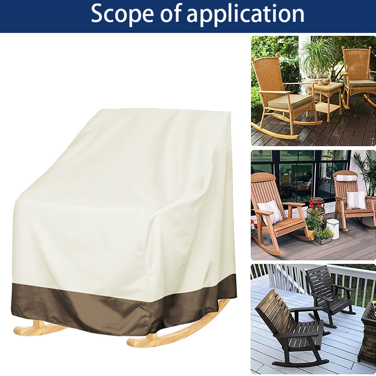 Kdkad Patio Benches Loveseat Covers, Heavy Duty Patio Deep Bench Loveseat Cover, Waterproof Outdoor Deep Sofa Cover, Lawn Patio Furniture Covers with Air Vent 39×32.7×27.6 in Beige
