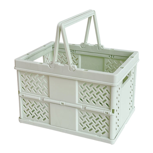 Darzheoy Large Picnic Basket, Collapsible Picnic Basket, Basket With Handle, Beach Picnic Basket, For Home, Kitchen, Camping, Picnic, Beach, Shopping Green