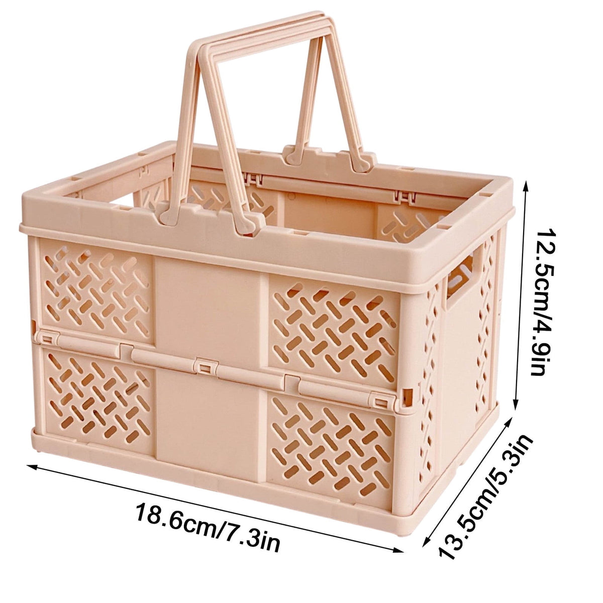 Darzheoy Large Picnic Basket, Collapsible Picnic Basket, Basket With Handle, Beach Picnic Basket, For Home, Kitchen, Camping, Picnic, Beach, Shopping Green