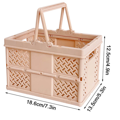 Darzheoy Large Picnic Basket, Collapsible Picnic Basket, Basket With Handle, Beach Picnic Basket, For Home, Kitchen, Camping, Picnic, Beach, Shopping Green