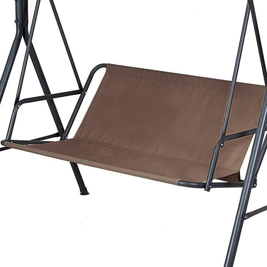 Replacement Swing Seat Cover, 600D Oxford Cloth Waterproof 2/3 Seat Patio Swing Seat Replacement Covers for Outdoor Porch Garden Yard Swings (Coffee/45.27’’x18.89’’x18.89’’)