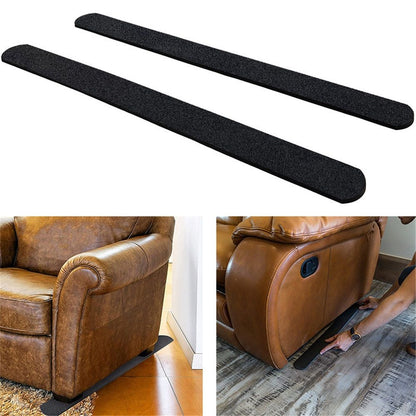 4 Pack Non-Slip Furniture Rail Pads for Recliners,Sofa,couches.Rubber Recliner Chair Floor Protectors,Pads to Keep Furniture from Sliding for Hardwood, Carpet, Marble Floor. 30''x4.5''