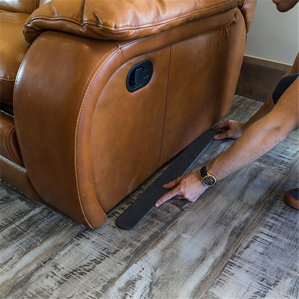4 Pack Non-Slip Furniture Rail Pads for Recliners,Sofa,couches.Rubber Recliner Chair Floor Protectors,Pads to Keep Furniture from Sliding for Hardwood, Carpet, Marble Floor. 30''x4.5''