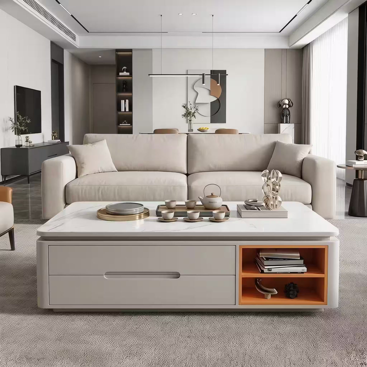 Chinese Light Luxury Minimalist 12mm Sintered Stone Coffee Table