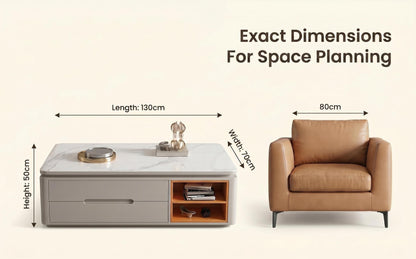 Chinese Light Luxury Minimalist 12mm Sintered Stone Coffee Table