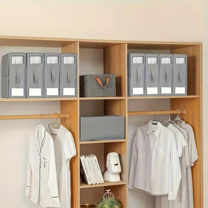 Foldable Bed Sheet Storage Box with Viewing Window, Your Neat Solution for Bedroom and Wardrobe Organization.
