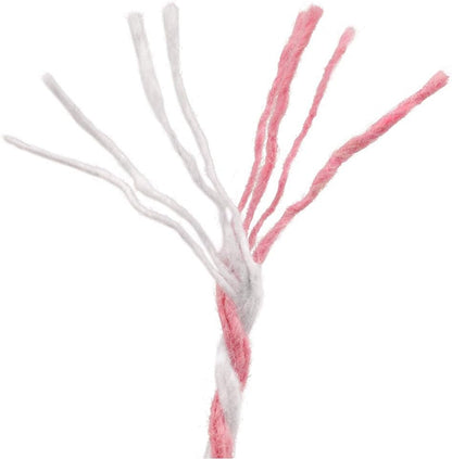 Pink and White Twine String, 328 Feet Christmas Bakers Twine String, 2MM Heavy Duty Packing String for DIY Crafts, Christmas Decoration, Gift Wrapping, Craft Wrapping