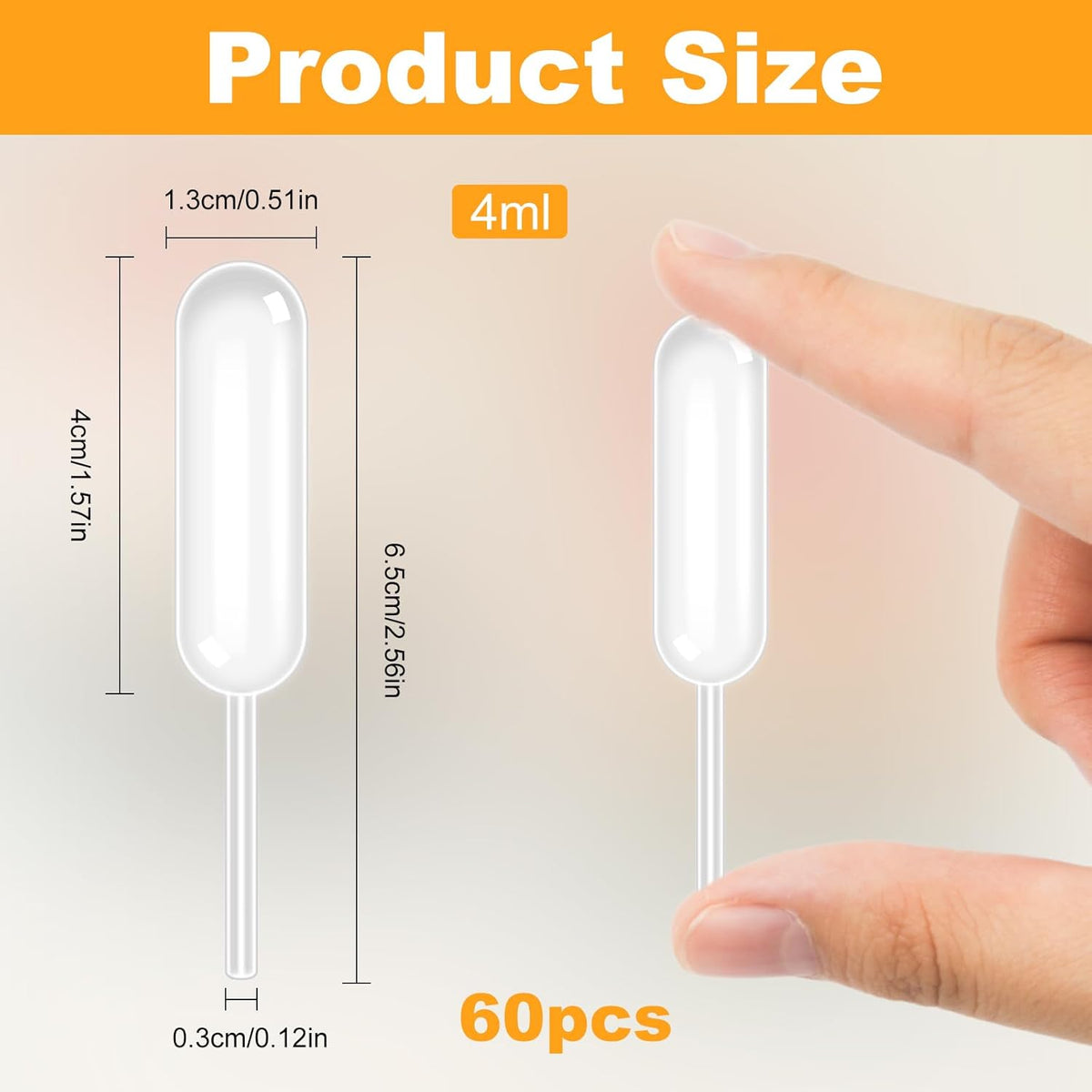 25Pcs Cupcakes Pipettes, 4ml Clear Plastic Pipettes - Transfer Liquid Pipettes Dropper for Chocolate, Strawberries Cupcakes, Ice Cream, Mini Cakes, Waffles, Children's Painting, Kitchen Supplies