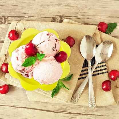 200 Pcs Colorful Snow Cone Cups with Spoon Straws,Flower Shaped Ice Cream Cup,Plastic Cone Snacks Cups for Summer Holiday,Party Trifle and Shaved Ice