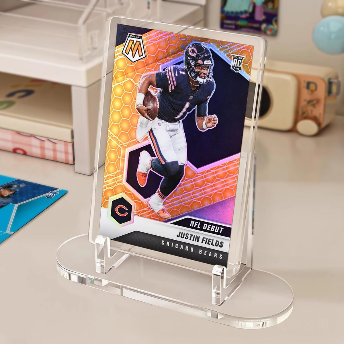 tutata Acrylic Trading Card Display Stand, 10 Pack Clear Card Stands, Card Stands for Sports Cards, Sports Card Holder, PSA Graded Card Display