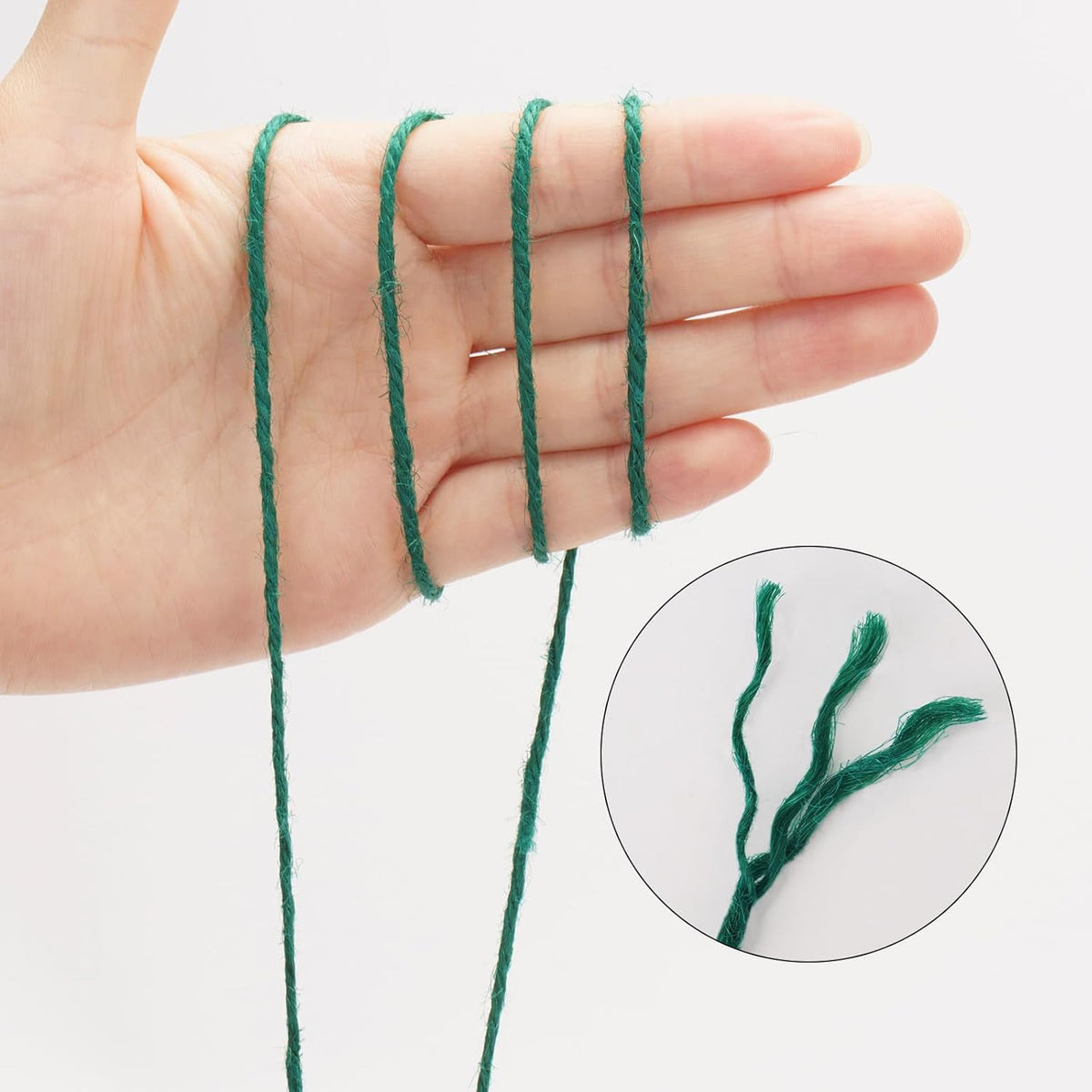 656Feet Green Twine String - 2MM Thick Natural Jute Twine String Heavy Duty Garden Twines Strings Hemp Rope for Climbing Plants Gardening Tomatoes Crafts Gift Wrapping Christmas Decorations
