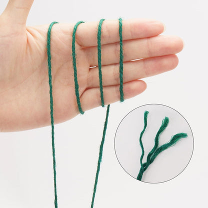 656Feet Green Twine String - 2MM Thick Natural Jute Twine String Heavy Duty Garden Twines Strings Hemp Rope for Climbing Plants Gardening Tomatoes Crafts Gift Wrapping Christmas Decorations