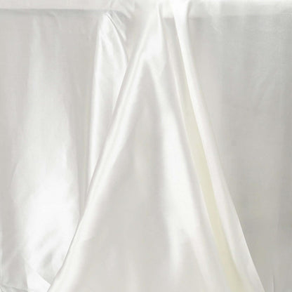 Efavormart Rectangle Satin Tablecloth, 90"x132" Smooth Oblong Washable Table Cloth, Decorative Silky Fabric Table Cover for Wedding, Party, Banquet- Ivory
