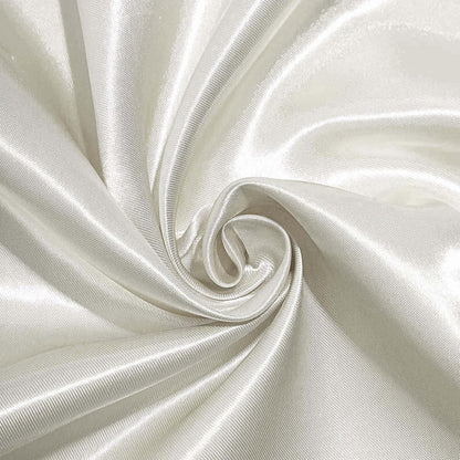 Efavormart Rectangle Satin Tablecloth, 90"x132" Smooth Oblong Washable Table Cloth, Decorative Silky Fabric Table Cover for Wedding, Party, Banquet- Ivory