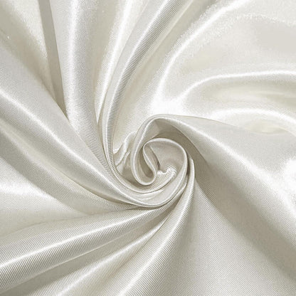 Efavormart Rectangle Satin Tablecloth, 90"x132" Smooth Oblong Washable Table Cloth, Decorative Silky Fabric Table Cover for Wedding, Party, Banquet- Ivory